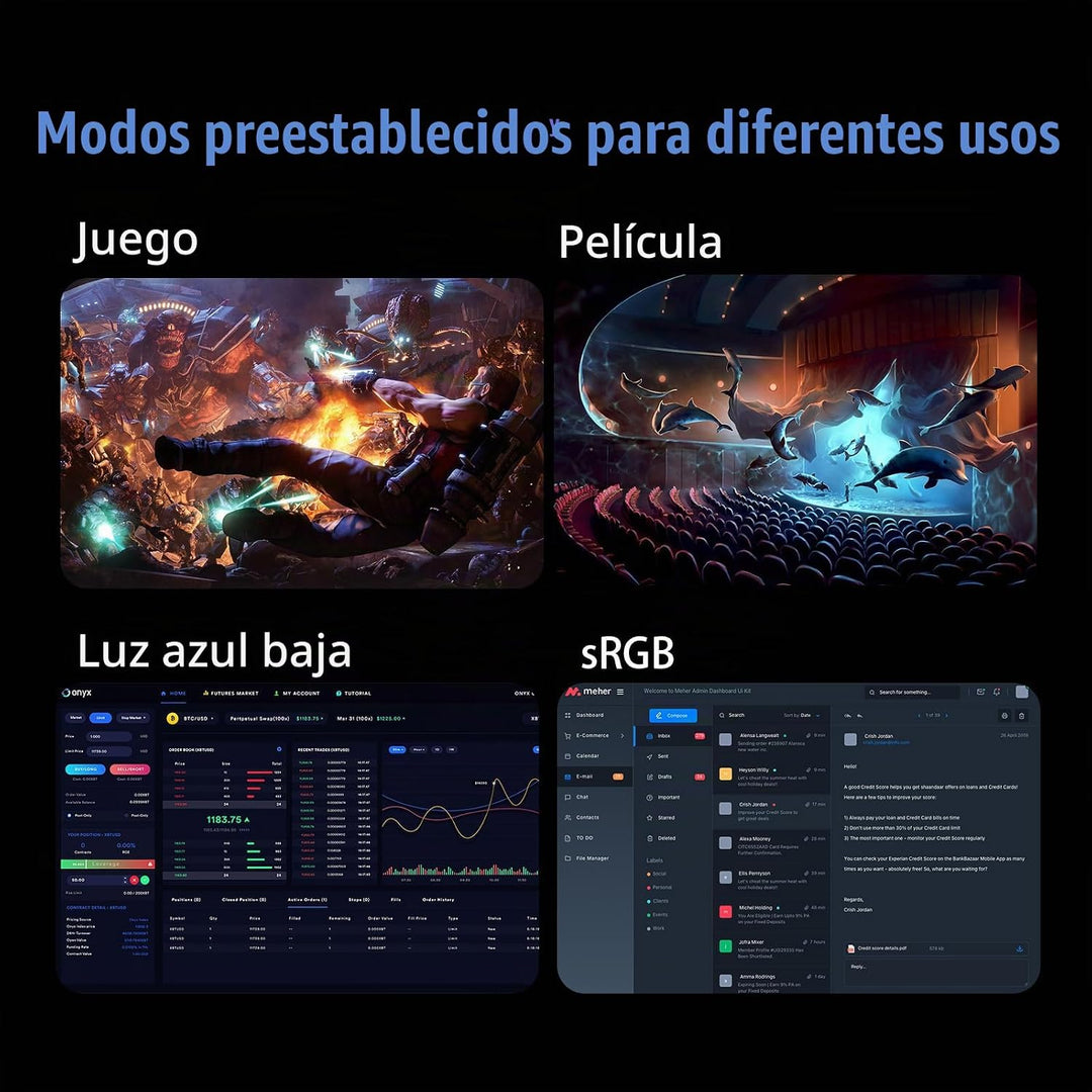 SANSUI Monitor de computadora de 24 pulgadas, 100 Hz, monitor de PC...
