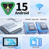 VASOUN Tablet Android 15 de 7 pulgadas 2025, 8GB (3GB+5GB Expand) R...