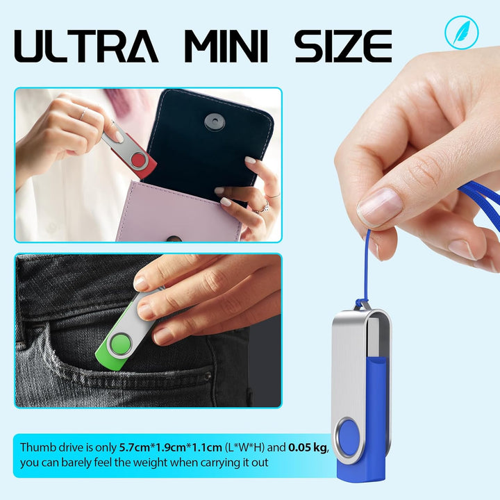 FEBNISCTE Thumb Drive - Paquete de 10 unidades flash USB de 4 GB a...