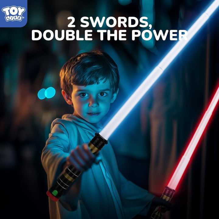 TOY Life Paquete de 2 espadas de luz de sable oscuro para niños, es...