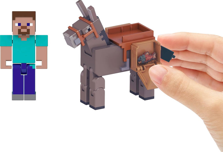 Mattel Minecraft Figuras de acción y accesorios 2 unidades, Steve &...