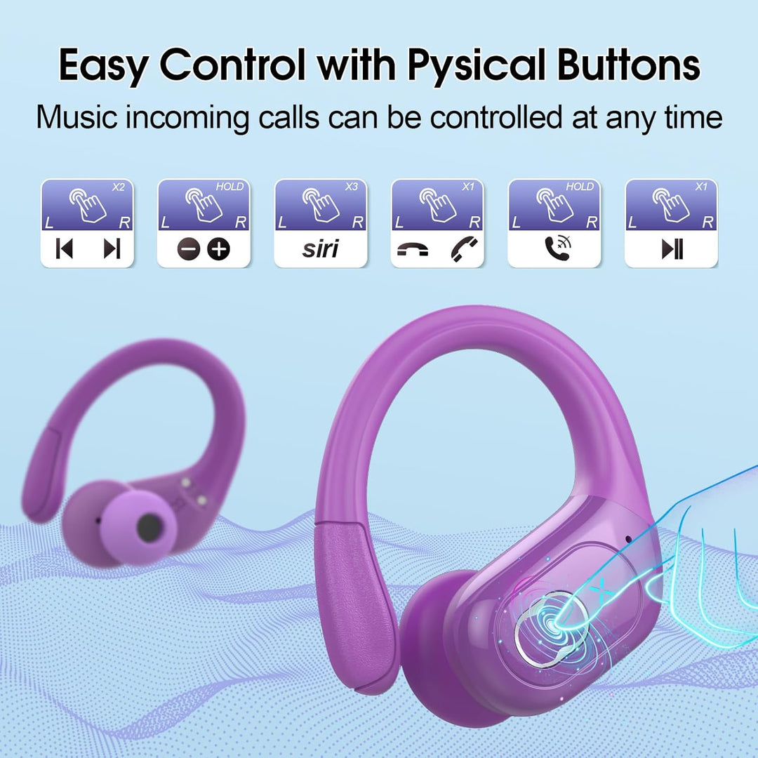 Aptkdoe Auriculares Inalámbricos 75hrs Bluetooth 5.4 Deporte, Auric...