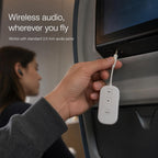 Transmisor Bluetooth Pro 2, adaptador auxiliar de viaje en avión, audio dual para 2 AirPods/auriculares, hasta 25 horas de reproducción, compatible con AirPods 1/2/3/4