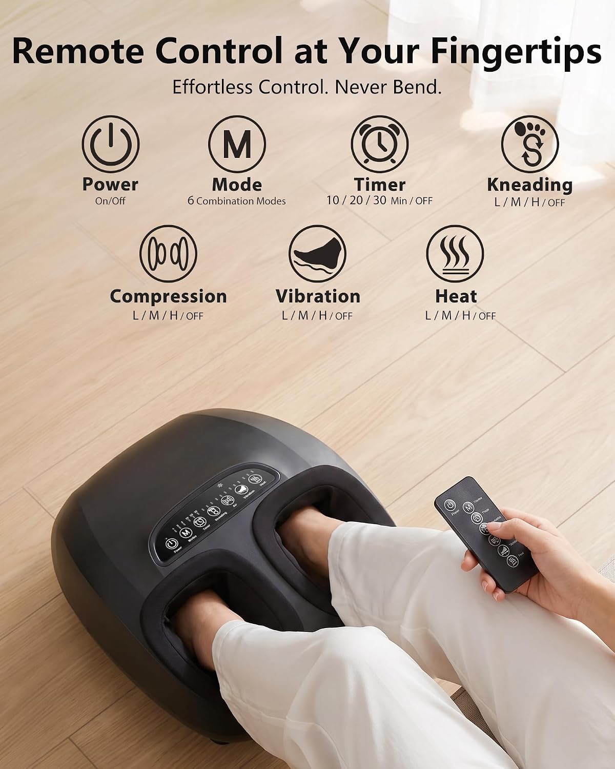 Masajeador de pies Shiatsu con calor