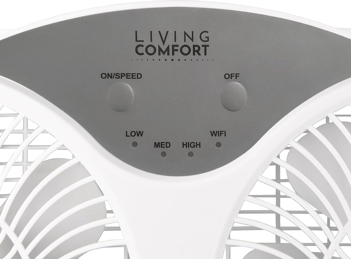 Comfort Zone Ventilador de ventana doble WiFi inteligente de 9 pulg...