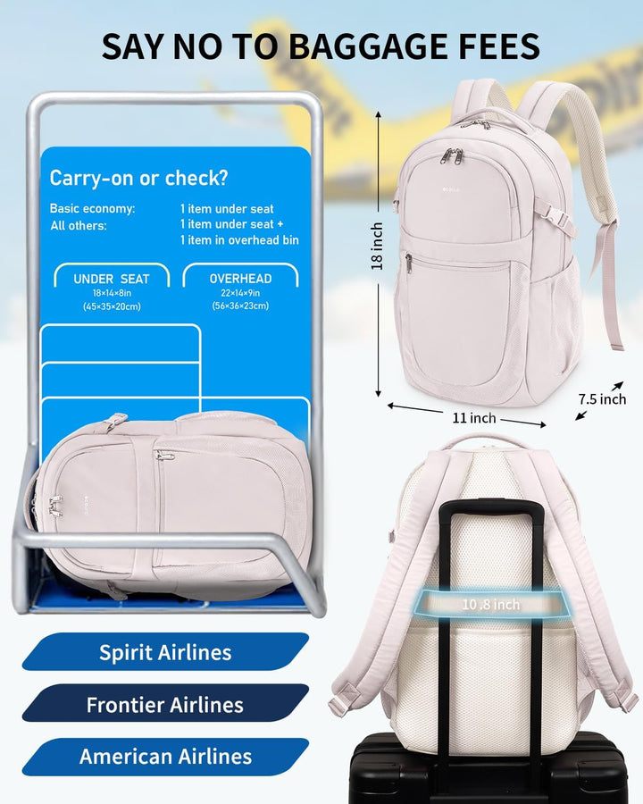 ECOHUB Mochila de viaje para mujeres, para portátil de 17.3 pulgada...