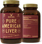 HEART & SOIL Pure American Beef Liver, 180 Capsules, Hígado puro de res americano