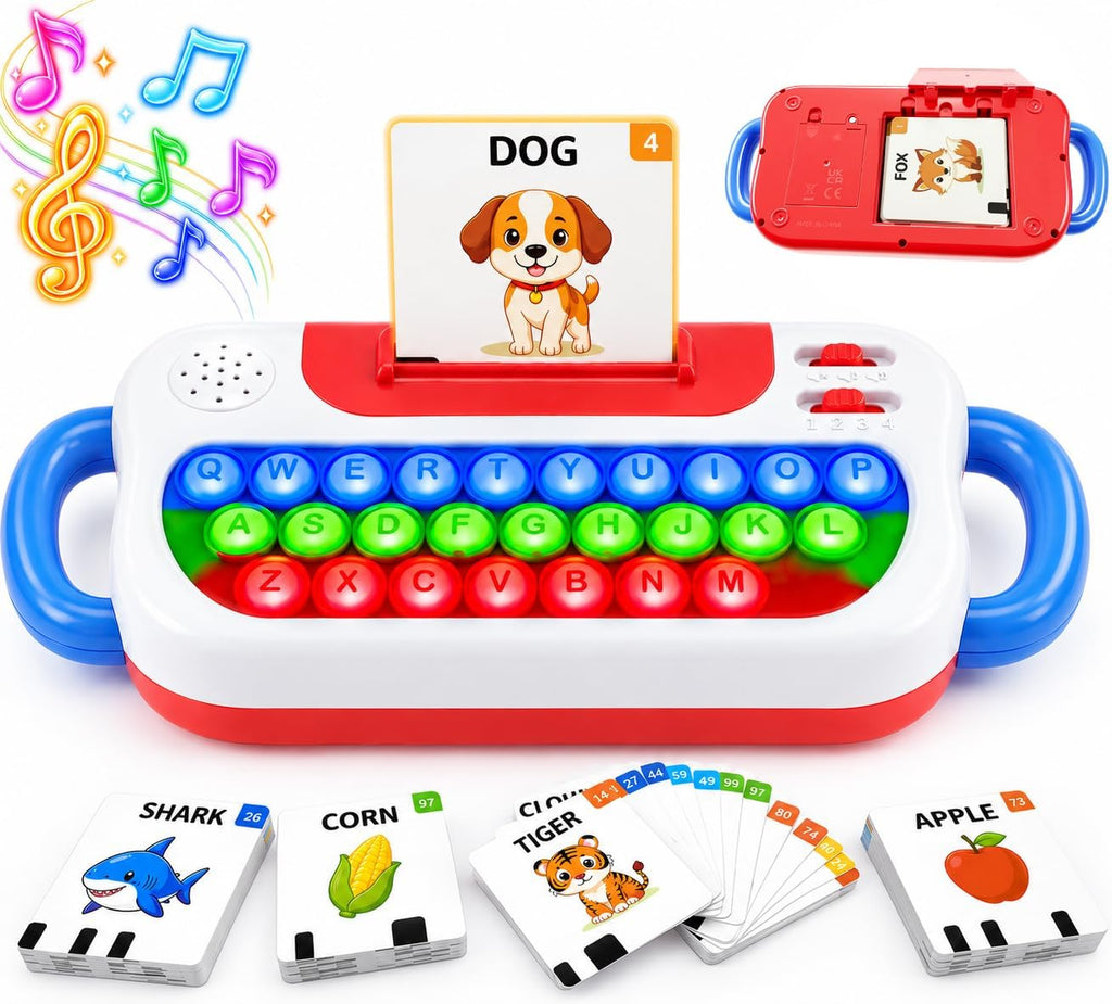Tarjetas didácticas parlantes con teclado emergente, juguetes de