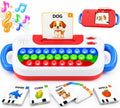 Tarjetas didácticas parlantes con teclado emergente, juguetes de