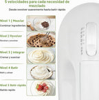 WEPSEN Batidora de mano eléctrica de 5 velocidades, juego de 4 cuencos grandes para mezclar, batidoras de mano con batidores, cuenco de metal de acero inoxidable, tazas medidoras, cucharas, batidora de pastel de cocina para suministros para hornear