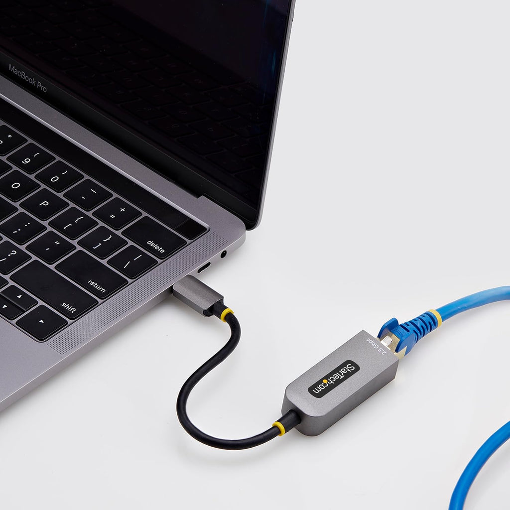 StarTech.com Adaptador USB-C a Ethernet de 2.5GbE, NIC NBASE-T, USB 3.0 Tipo-C de 2.5/1G de Velocidad Múltiple de Red, Compatible con Thunderbolt