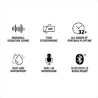 Marshall Emberton III Altavoz portátil Bluetooth impermeable - Negro/Plata, Negro y plata