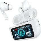 ONES MusPlayE - Auriculares inalámbricos AI, traductor AI, Bluetooth 5.4 con pantalla táctil, cancelación activa de ruido, conexión con aplicación, bajos de alta fidelidad, para iPhone, Android