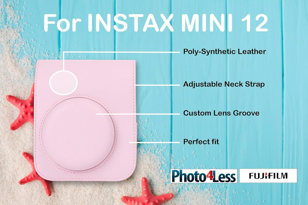 Fujifilm Instax Mini 12 - Cámara de película instantánea color rosa...