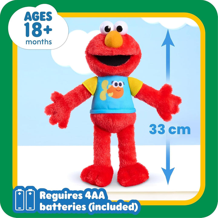 Sesame Street Just Play - Peluche de Elmo de 13 pulgadas, juguetes...