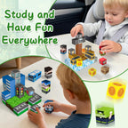 IMAGIC TOWN Bloques de construcción magnéticos para niños