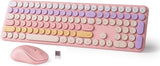 Combo de teclado y mouse inalámbricos, tamaño completo de 110 tecla...
