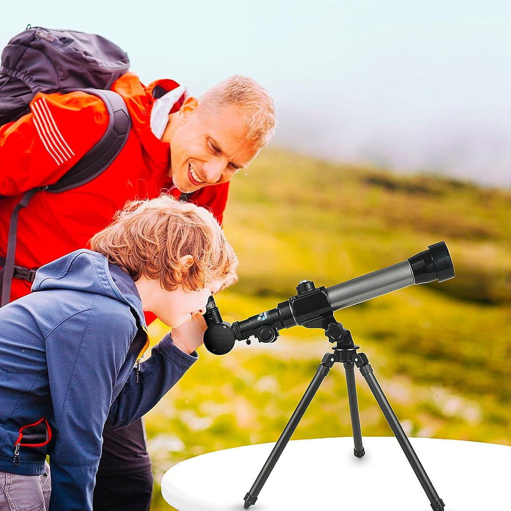 Telescopio de cisne ideal para niños de 8 a 12 años - Telescopio telescópico de astronomía para principiantes