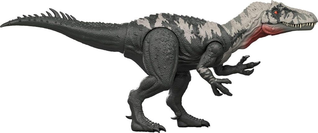 Mattel Jurassic World Rebirth Figura de Dinosaurio Gigantic Thrashers, Juguete de Especie Grande Chilantalsaurus, 2 Ataques Rampage, Juego Digital