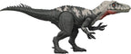 Mattel Jurassic World Rebirth Figura de Dinosaurio Gigantic Thrashers, Juguete de Especie Grande Chilantalsaurus, 2 Ataques Rampage, Juego Digital