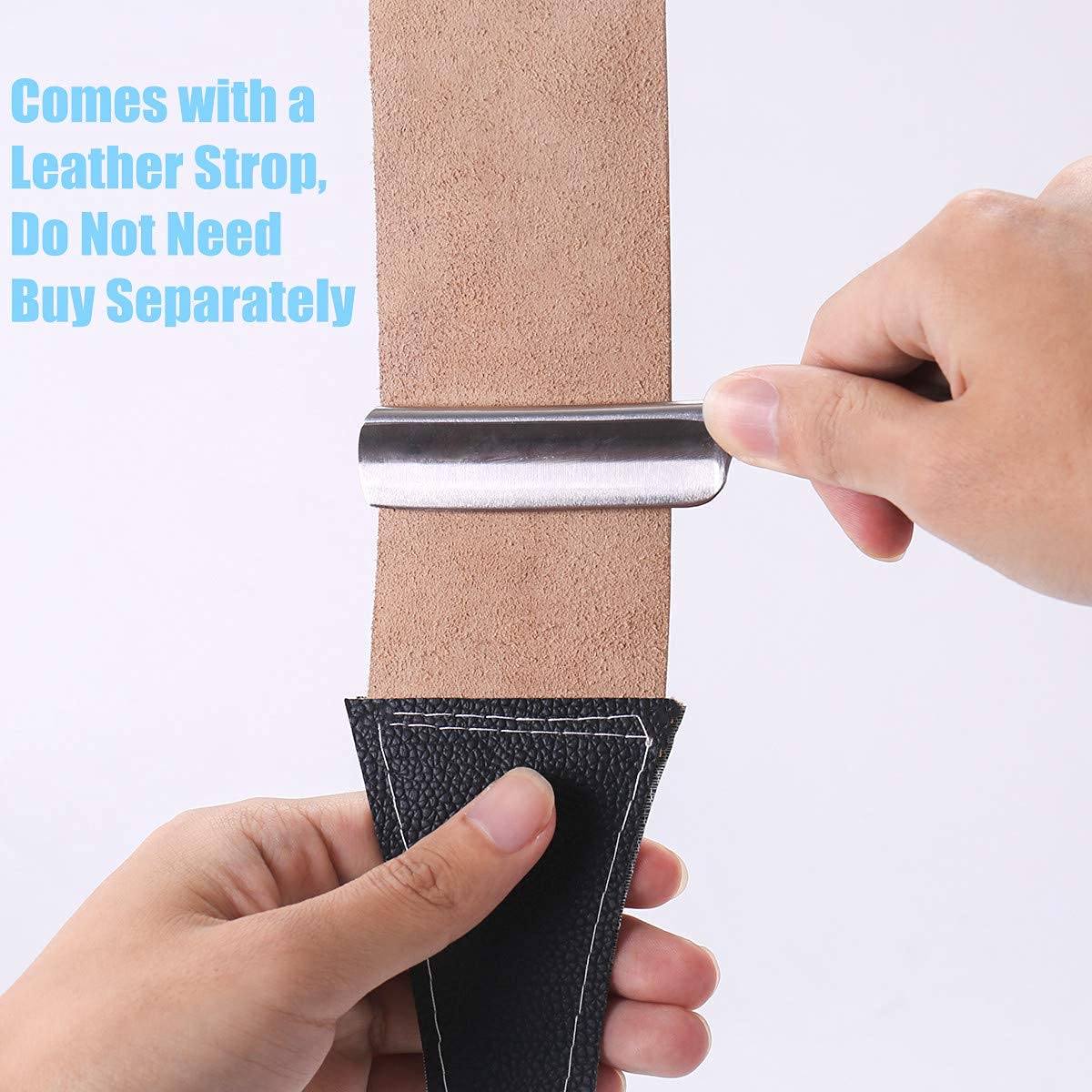 Zertone Kit de maquinillas de afeitar rectas para hombres con punzó...