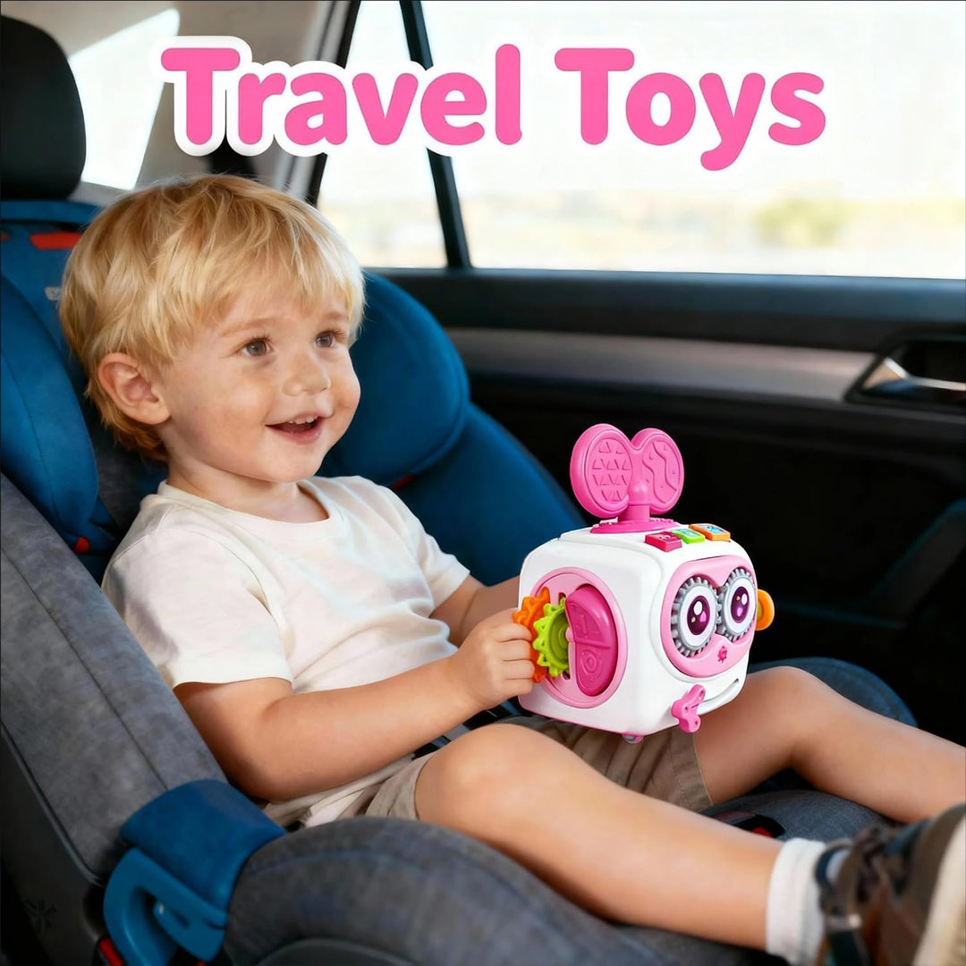 Juguetes para niñas de 1 año, cubo musical ocupado para niños peque...