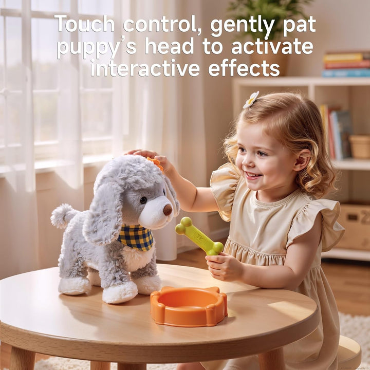 TUMAMA Juguete electrónico interactivo para cachorros de peluche, l...
