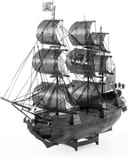 Rompecabezas de metal tierra 3D negro perla barco piratas del Caribe rompecabezas de metal modelo kits para adultos nivel moderado 5.75 x 1.75 x 4.50 in