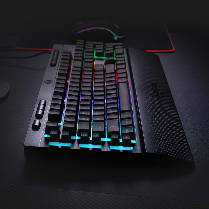 Redragon K512 Shiva RGB - Teclado para videojuegos con membrana ret...