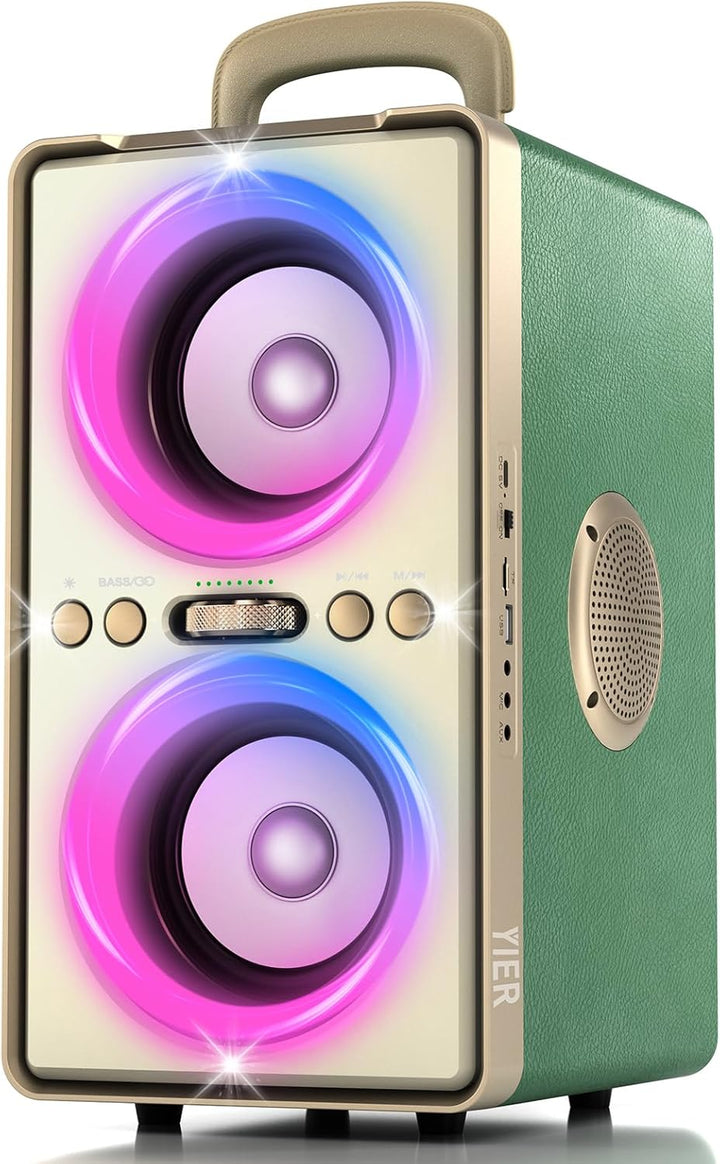 YIER Altavoz Bluetooth, altavoz de fiesta de pico de 240 W con grav...