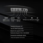 MSI MPG 491CQPX QD-OLED Monitor de computadora QD-OLED de 49 pulgad...