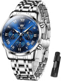 OLEVS Reloj multifunción para hombre, cronógrafo luminoso impermeable con