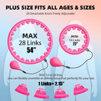 Infinity Hoop,2 en 1 Adjustable Fitness Hoop para Women Beginners