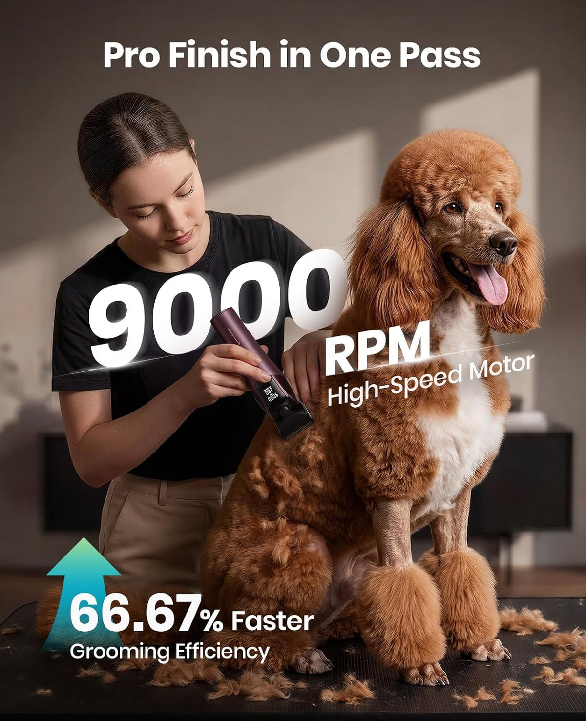 oneisall Cortaúñas profesionales para perros para el aseo de pelo grueso