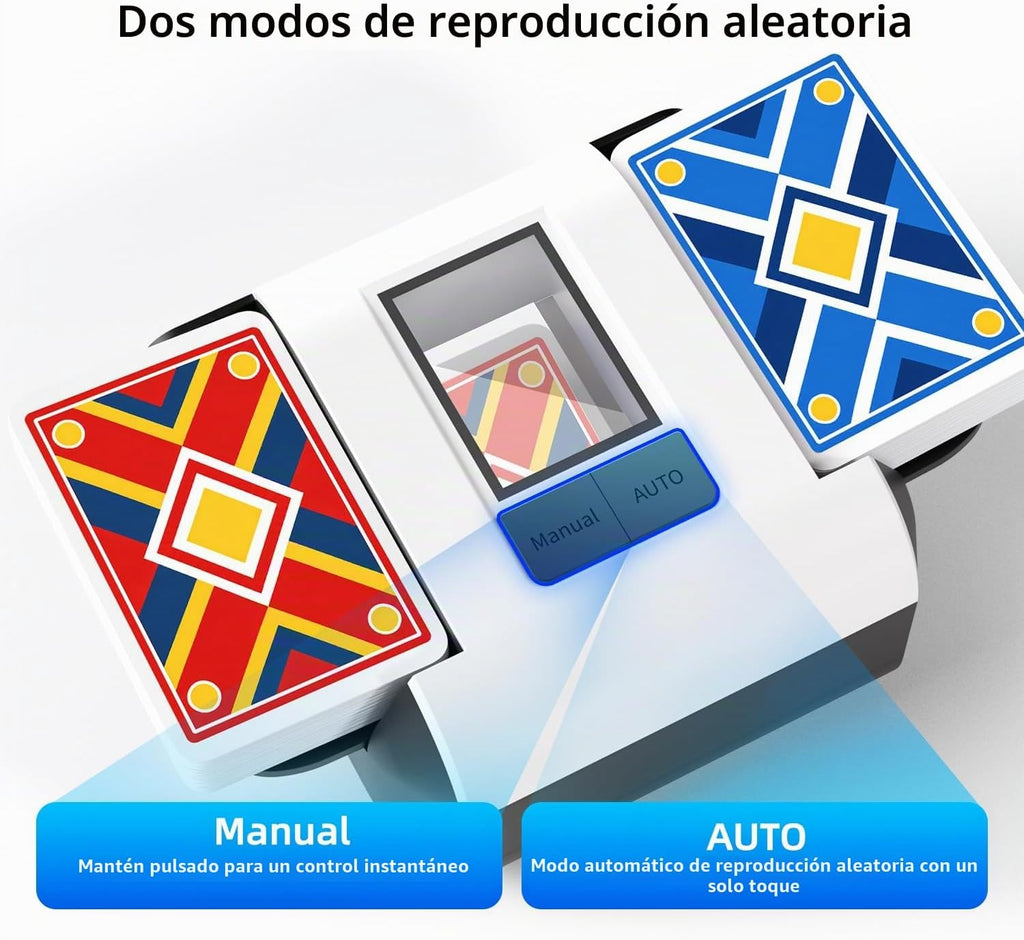 Barajadora automática para 1-2 juegos de baraja con modos duales