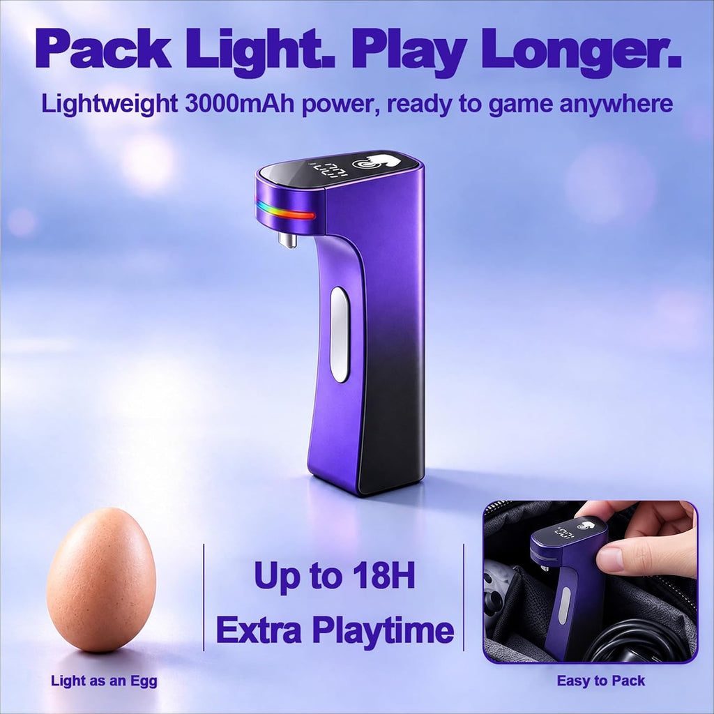 Cargador inalámbrico para controlador PS5 con pantalla digital LED, Chroma