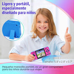 Juego de mano para niños, 220 videojuegos de 32 bits integrados, pantalla IPS de 3.0 pulgadas, juego portátil recargable, mini arcade de viaje, juguetes electrónicos de regalo para niños