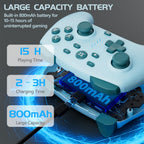 Controlador inalámbrico de conmutación para Switch/Switch 2/OLED/Lite (Amarillo+Azul Lago)