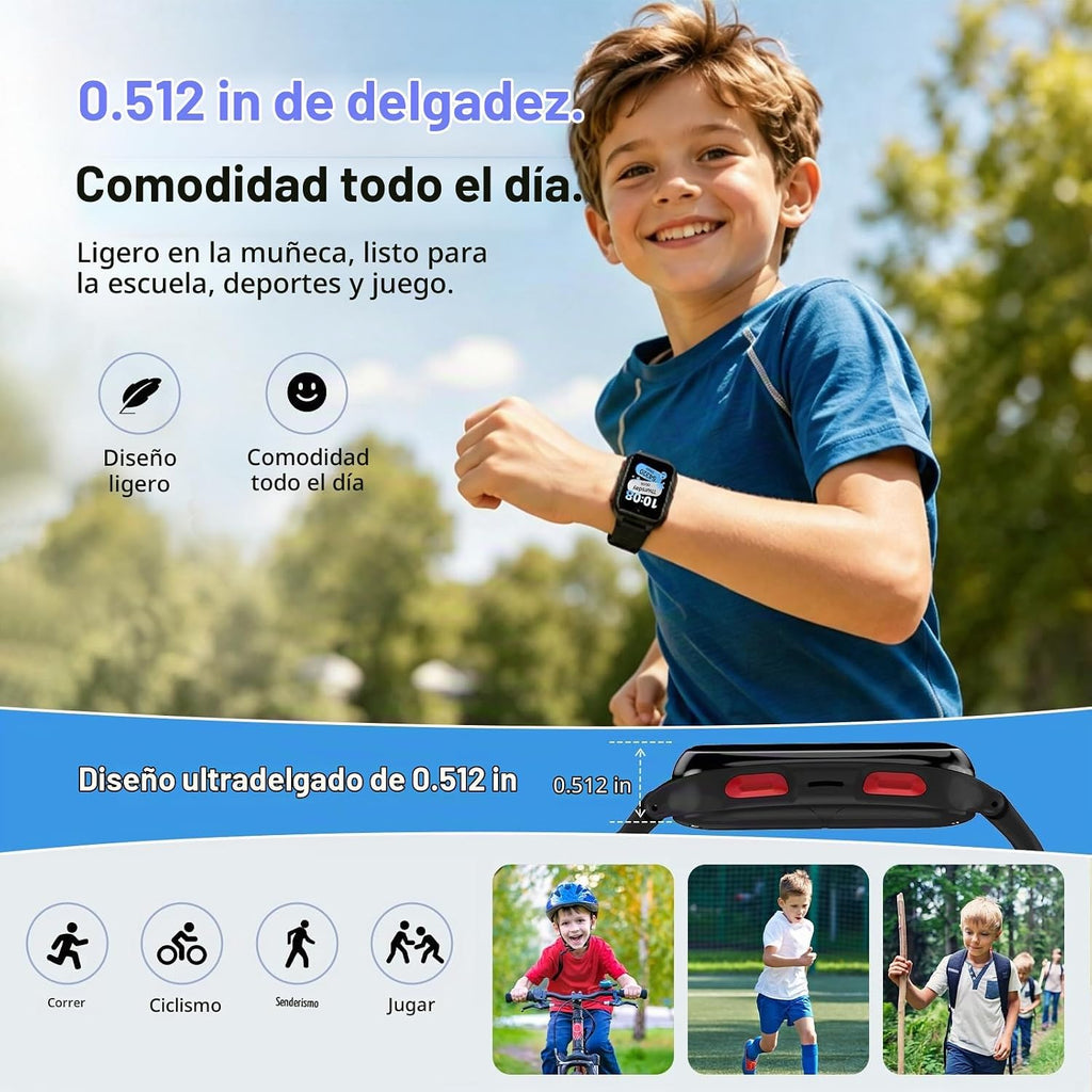 Reloj inteligente K9 para niños, 4G AI reloj inteligente para niños con rastreador GPS, reloj de teléfono, videollamadas, AMOLED de 1.78 pulgadas, SOS, modo escolar, IP68 impermeable