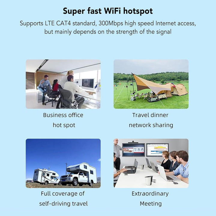 Hotspot móvil 4G LTE, enrutador de bolsillo con ranura para tarjeta...
