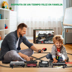 Hot Bee RC Train Set para Kids, Alloy Steam Locomotive con Cars y Tracks