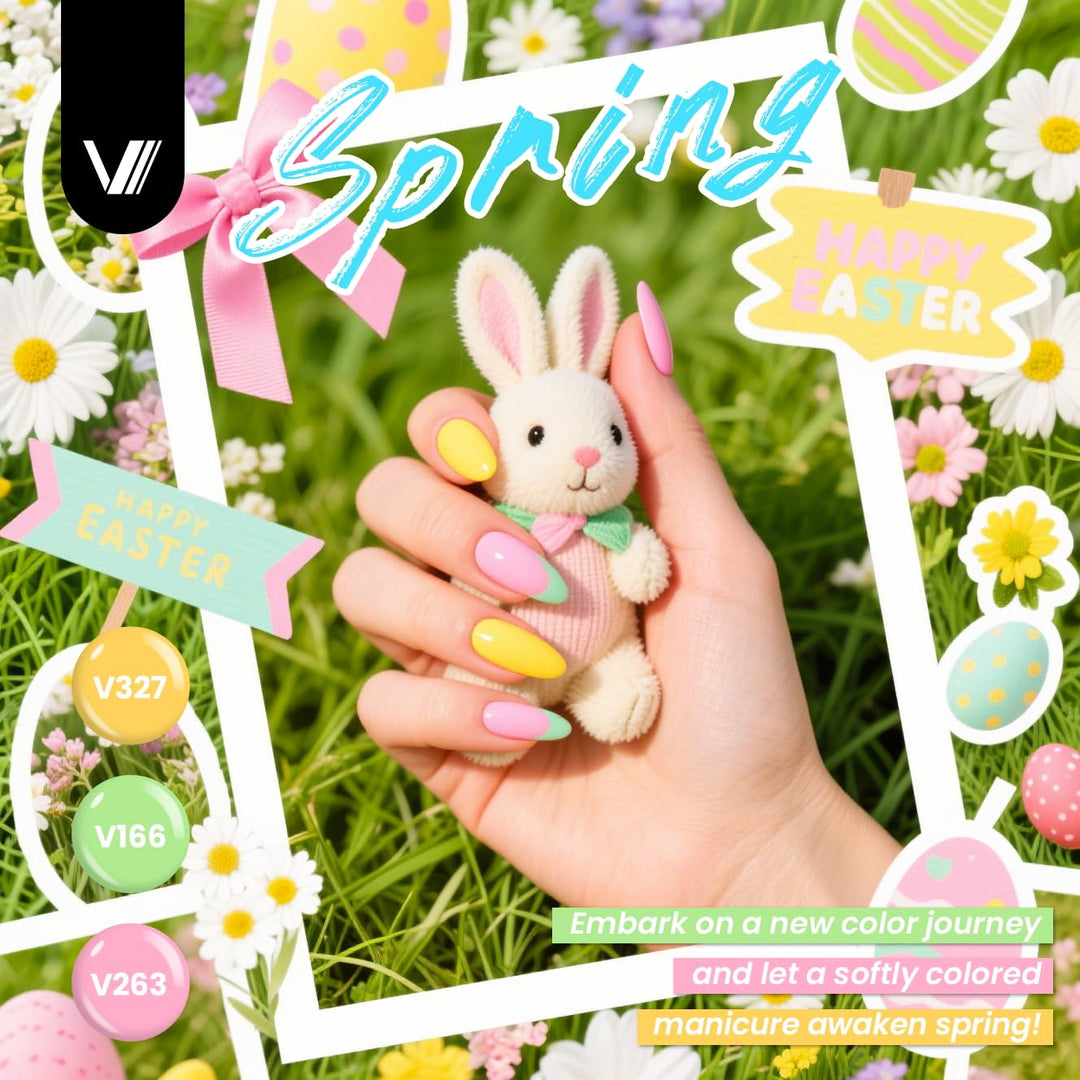 VANREESA Juego de 60 esmaltes de uñas de gel, 55 colores con capa b...
