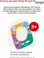 Toniebox 2 Audio Player Bundle para Kids 3+ con Lalalinos Akio, Cosmo, Scout Figurines y Tonieplay Game & Controller - Sunset Red