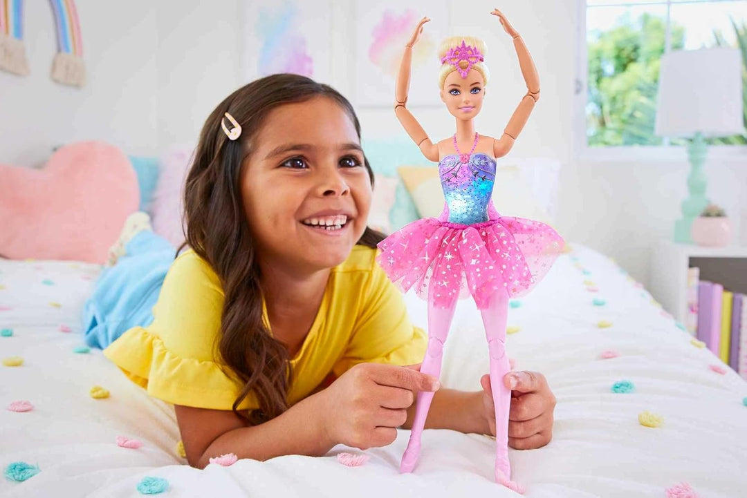 Muñeca Barbie Dreamtopia Twinkle Lights Ballerina con cabello rubio...