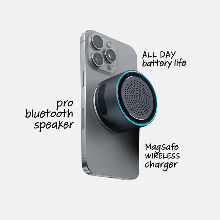 MagBeat Altavoz Bluetooth con cargador inalámbrico magnético (grafi...