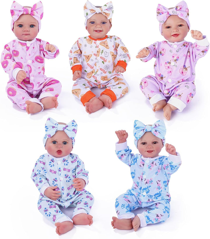 BABESIDE Ropa de muñeca Reborn para muñecas de 17 a 22 pulgadas, 5...