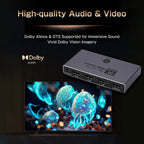 8K @60Hz HDMI 2.1 interruptor 3 en 1 salida con control remoto, 4K @240Hz, CEC
