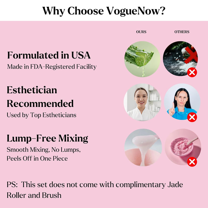 VogueNow Mascarilla facial de gelatina prémium para tratamientos fa...