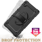 SEYMAC stock Funda para Samsung Galaxy Tab A11+ Plus/A9+ Plus de 11 pulgadas, funda de protección contra caídas de cuerpo completo con protector de pantalla portalápices [correa de mano giratoria de