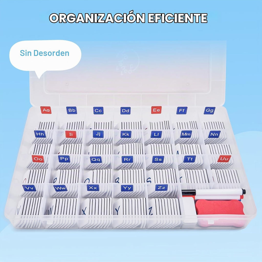 JoyCat Azulejos magnéticos de letras 234PCS, alfabeto, tablero magnético de